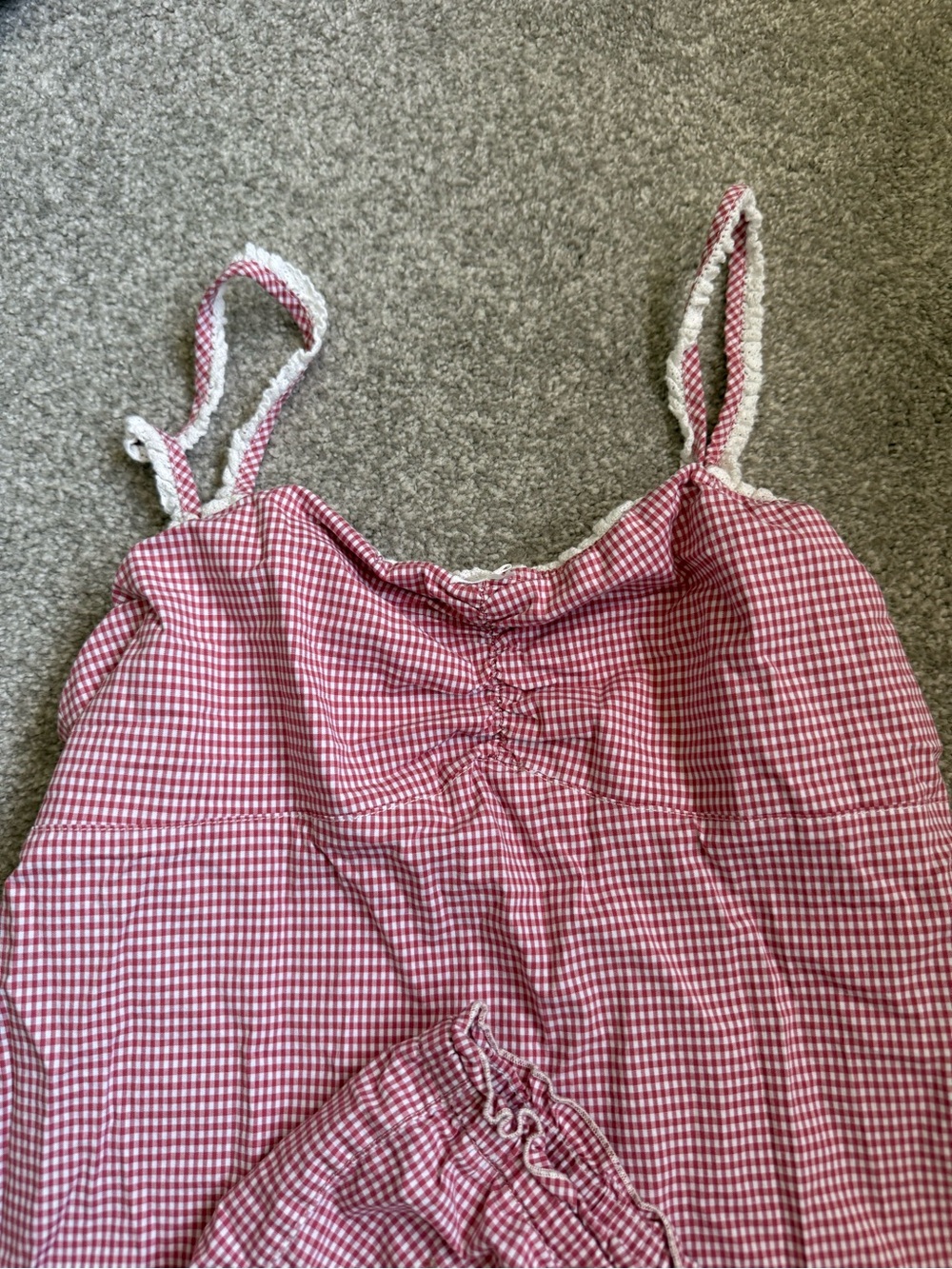 Brandy Melville Red Gingham Cami & Short Sleep Set - Picture 3 of 4